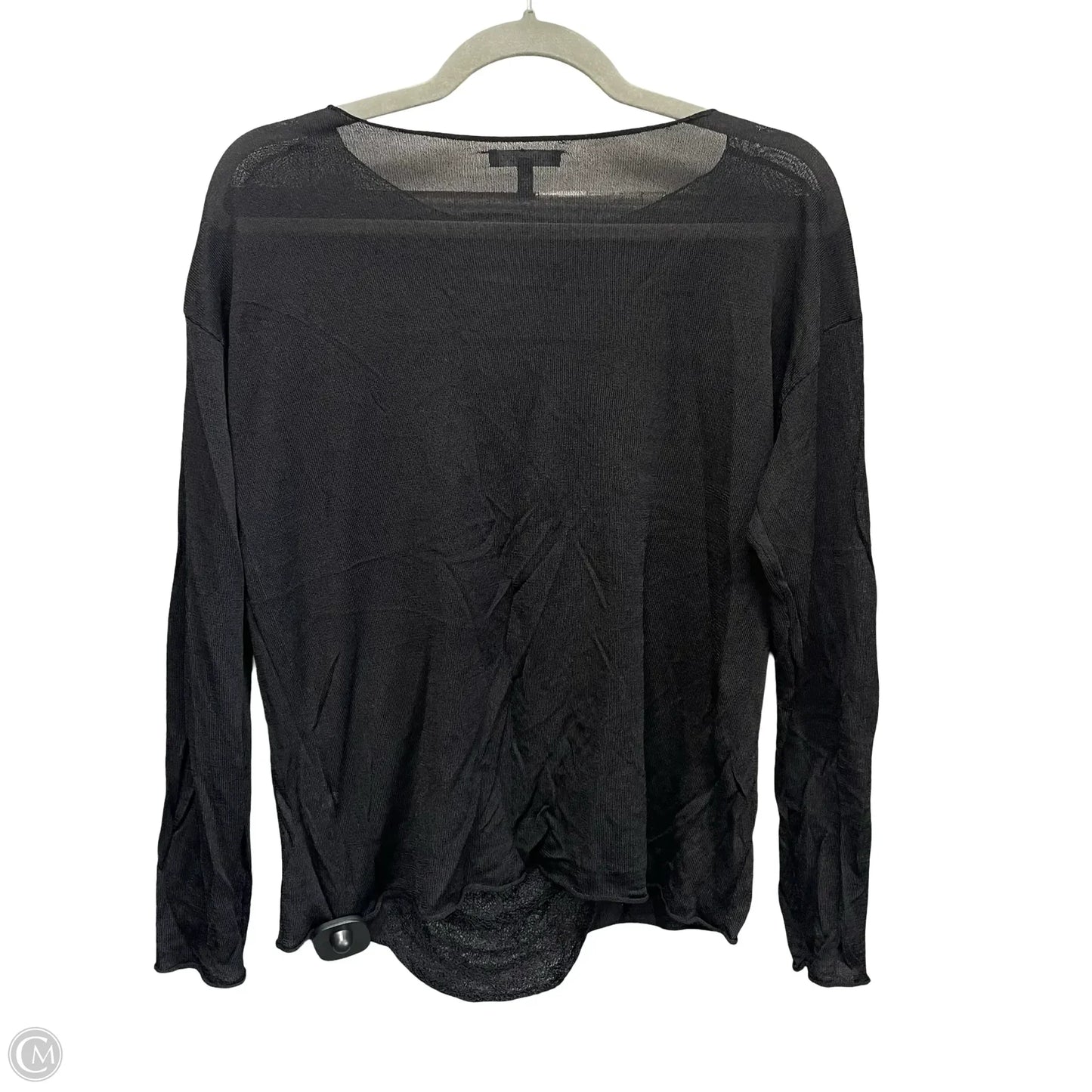 Top Long Sleeve By Eileen Fisher In Black, Size: M