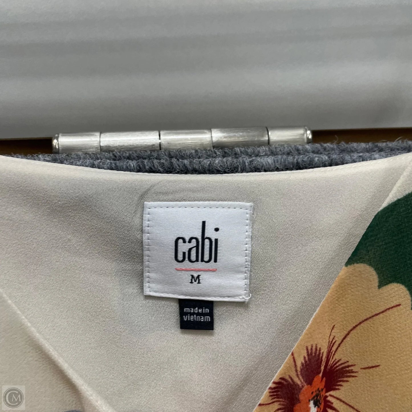 Top Sleeveless By Cabi In Floral Print, Size: M