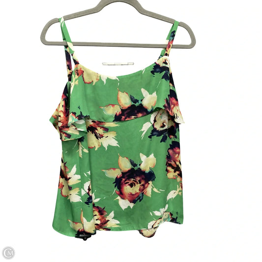 Blouse Sleeveless By Cabi In Green, Size: M