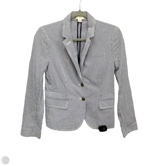 Blazer By J. Crew In Blue & White, Size: 4