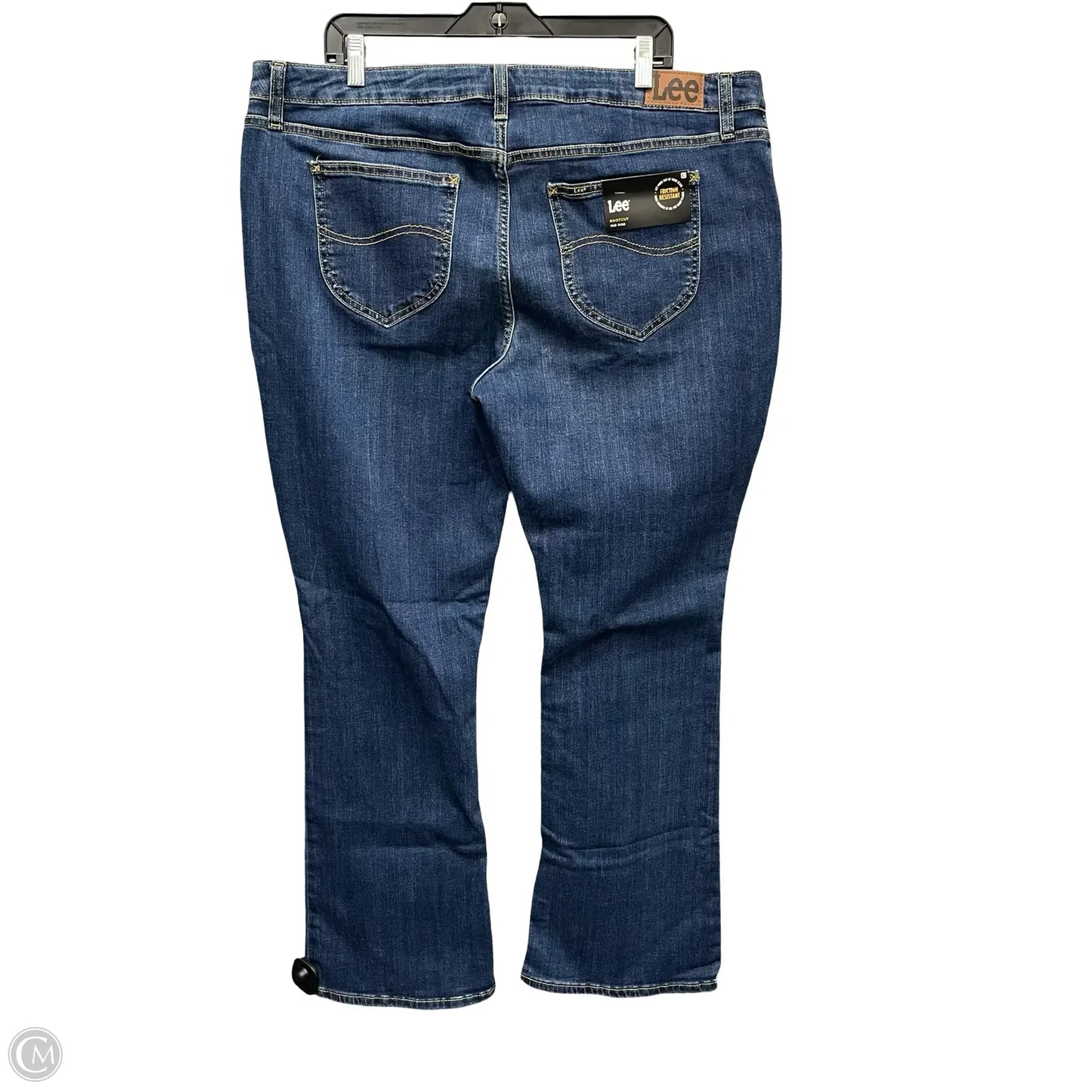 Jeans Boot Cut By Lee In Blue Denim, Size: 20