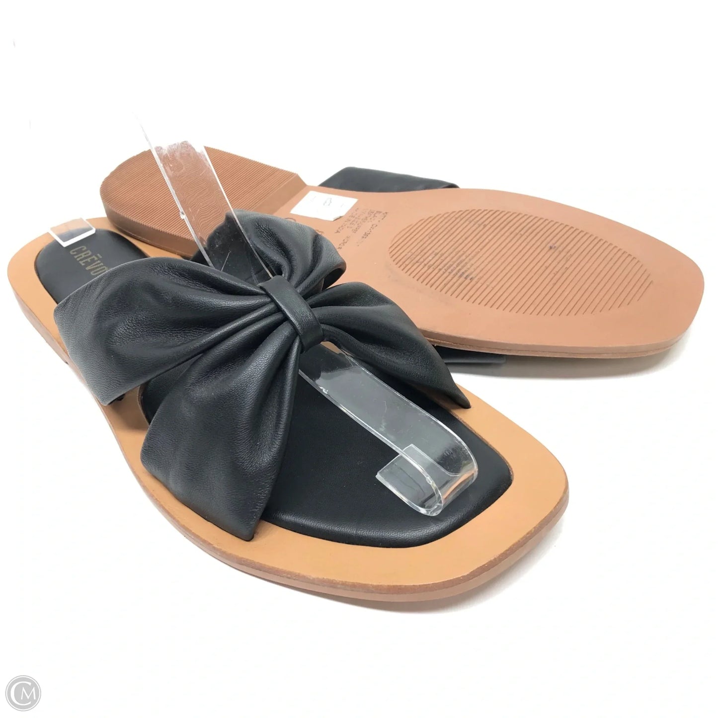 Sandals Flats By Clothes Mentor In Black, Size: 8