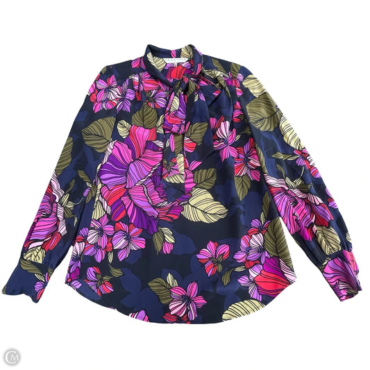 Blouse Long Sleeve By Trina Turk In Multi-colored, Size: S