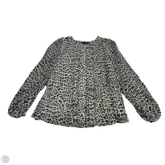 Blouse Long Sleeve By Banana Republic In Animal Print, Size: S