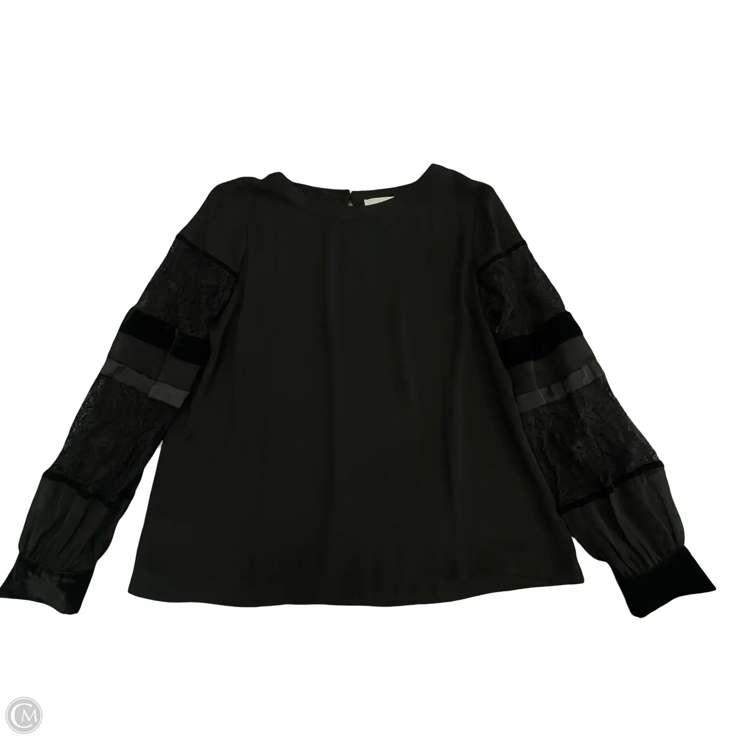 Blouse Long Sleeve By Loft In Black, Size: Mp