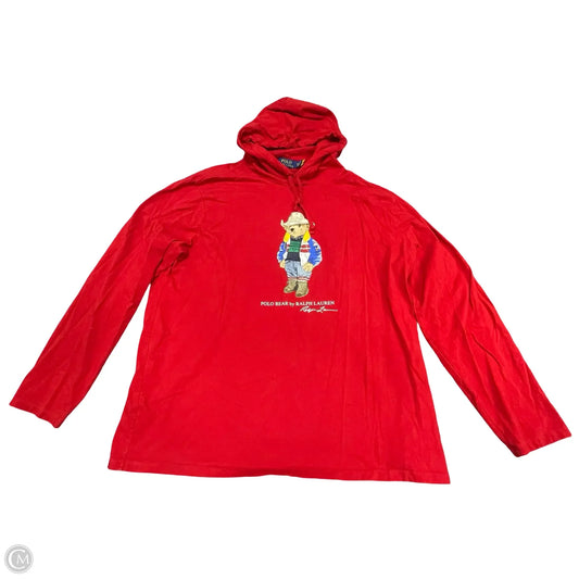 Top Long Sleeve By Polo Ralph Lauren In Red