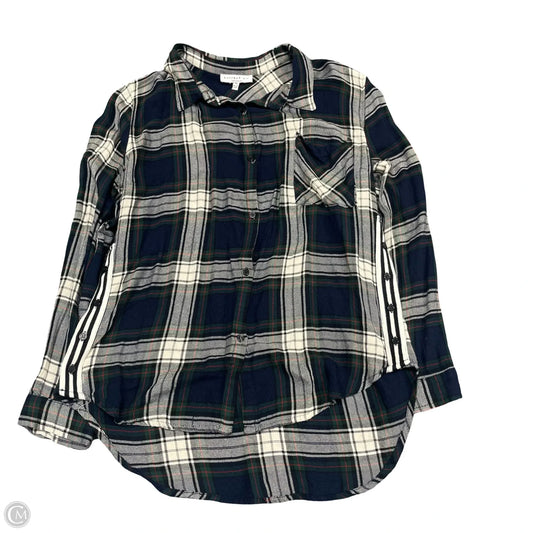 Top Long Sleeve By Current Air In Plaid Pattern, Size: M