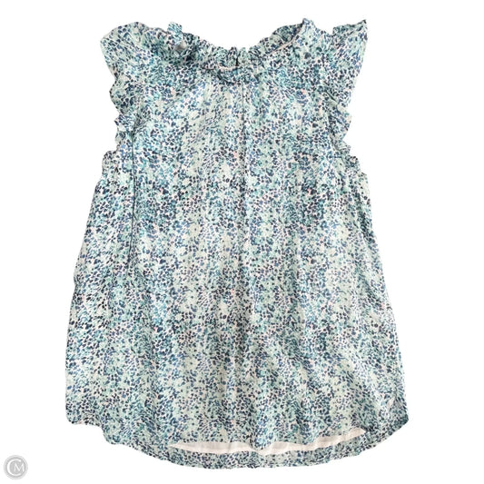 Top Short Sleeve By Loft In Blue & Green, Size: M