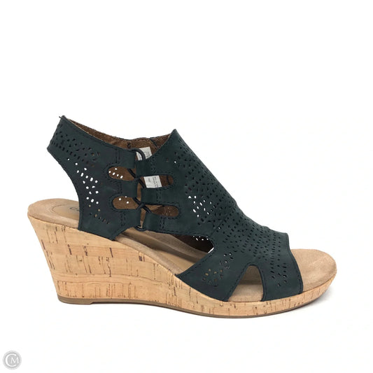 Sandals Heels Wedge By Cobb Hill In Black, Size: 5.5