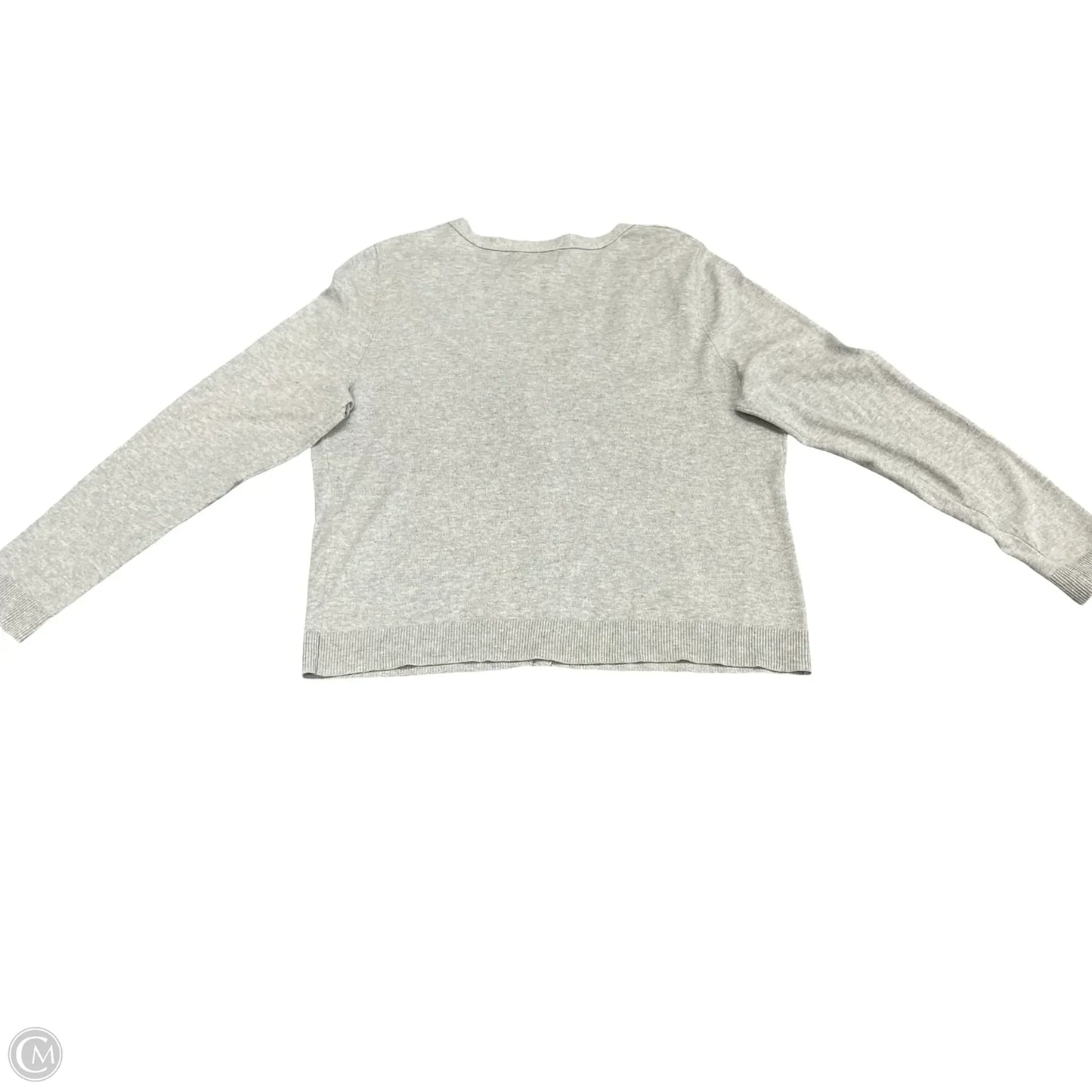 Sweater Cardigan By Elle In Grey, Size: Xl