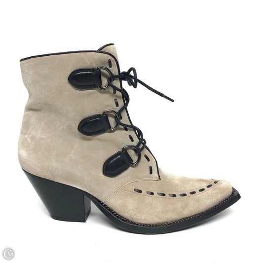 Boots Designer By Coach In Taupe, Size: 8.5