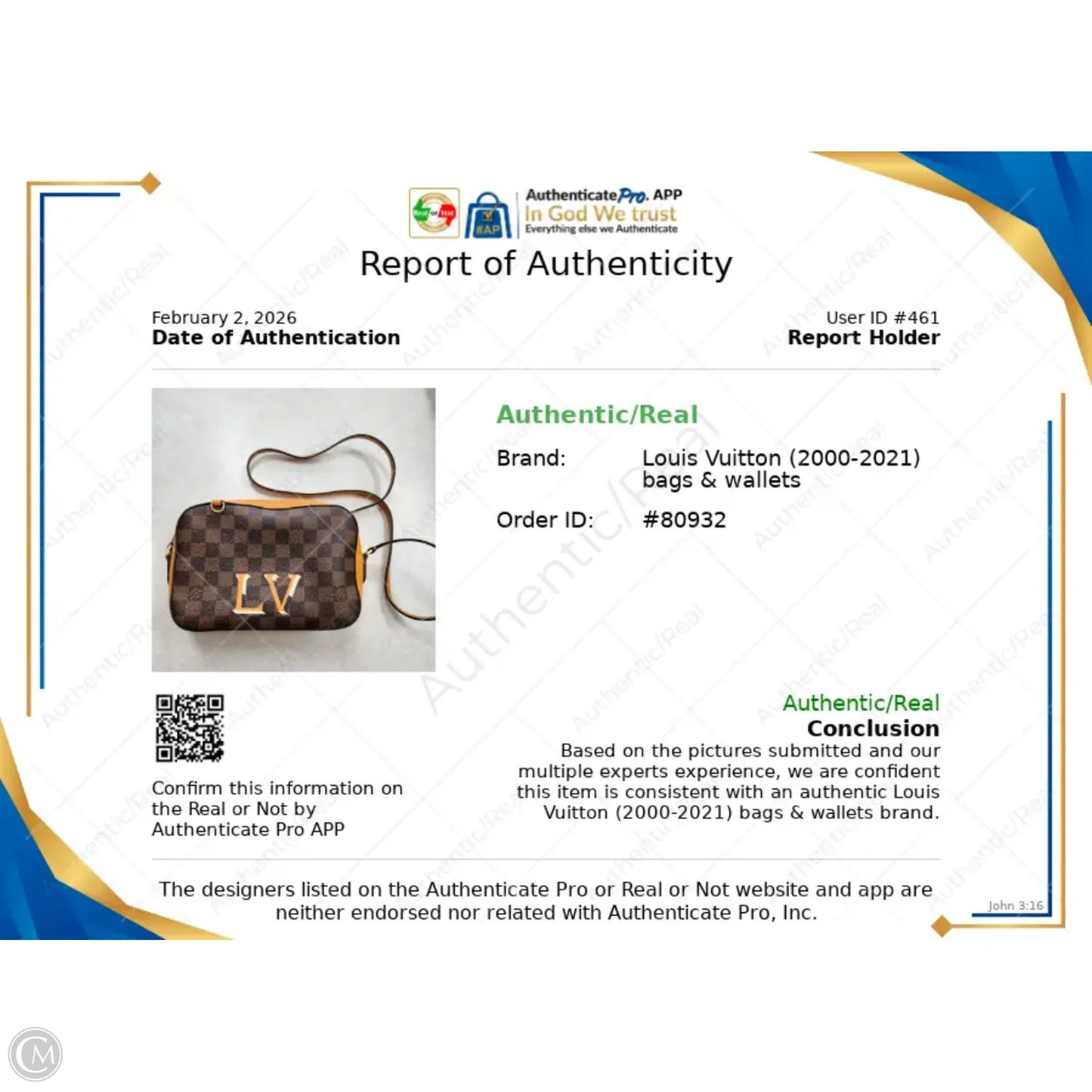 Crossbody Luxury Designer By Louis Vuitton, Size: Small