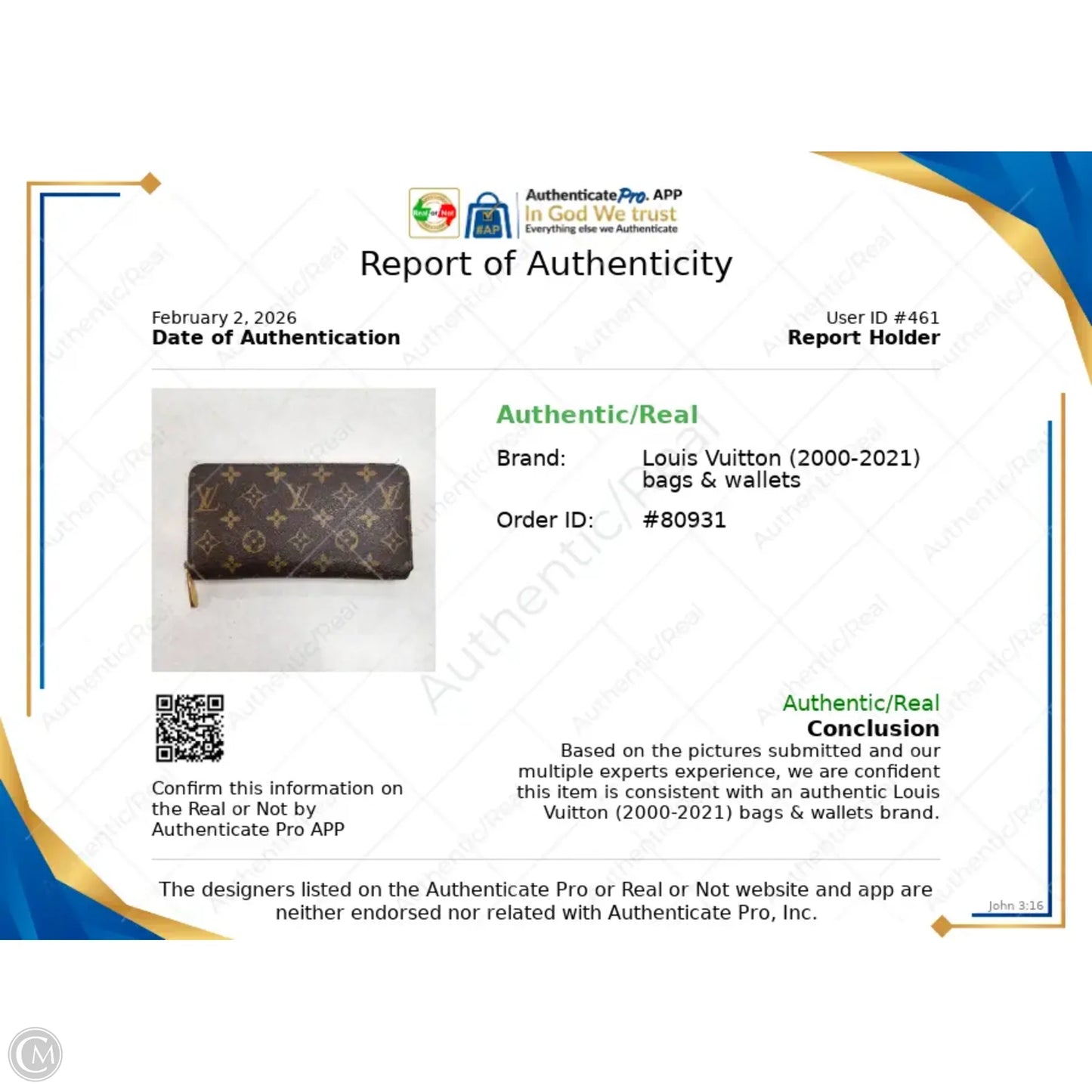 Wallet Luxury Designer By Louis Vuitton, Size: Large