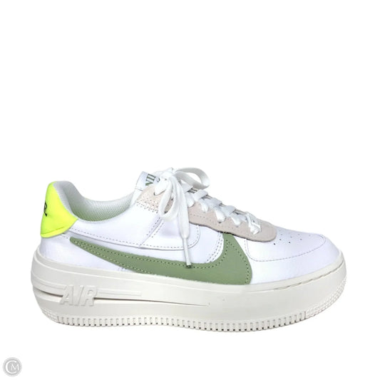 Shoes Sneakers By Nike In Green & White, Size: 7.5
