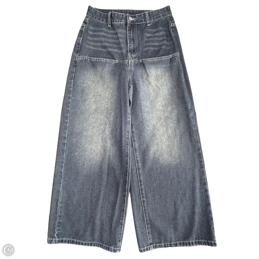 Jeans Wide Leg By Dazy In Blue Denim, Size: L