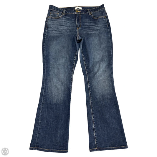 Jeans Straight By Loft In Blue Denim, Size: 12