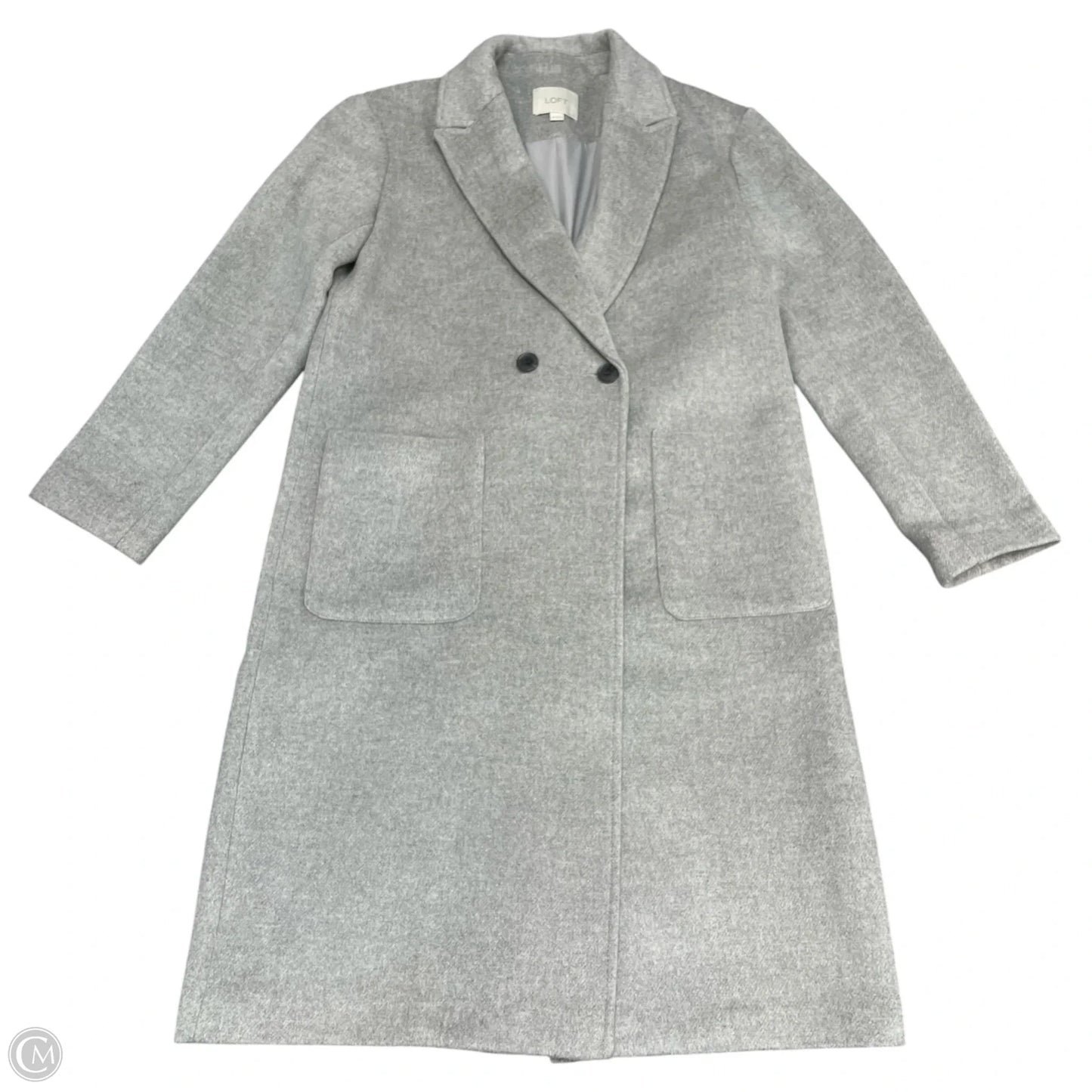Coat Peacoat By Loft In Grey, Size: Xsp