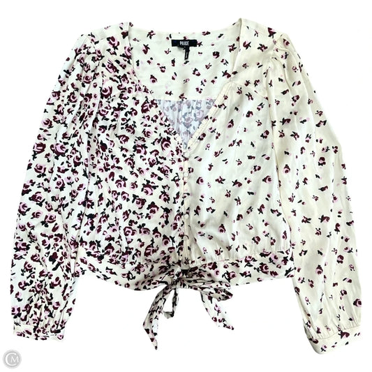 Blouse Long Sleeve By Paige In Floral Print, Size: S