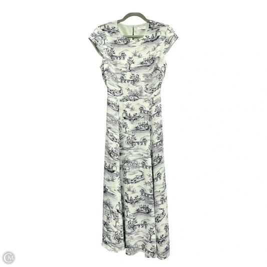 Dress Casual Midi By Babaton In Blue & Green, Size: 4
