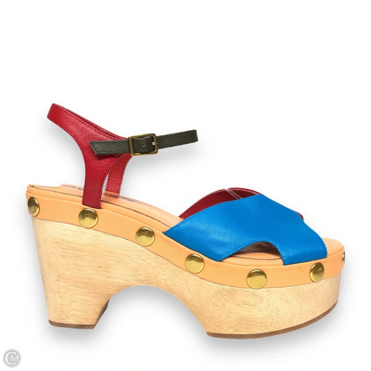 Sandals Heels Block By Cma In Multi-colored, Size: 9
