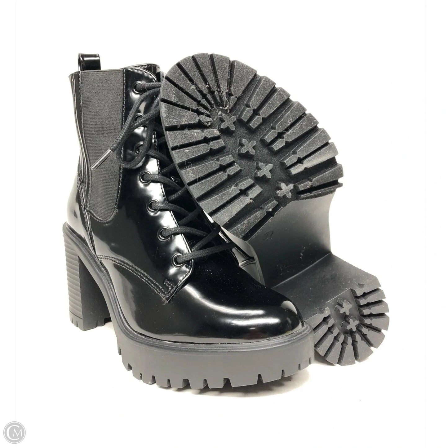 Boots Ankle Heels By Mia In Black, Size: 7