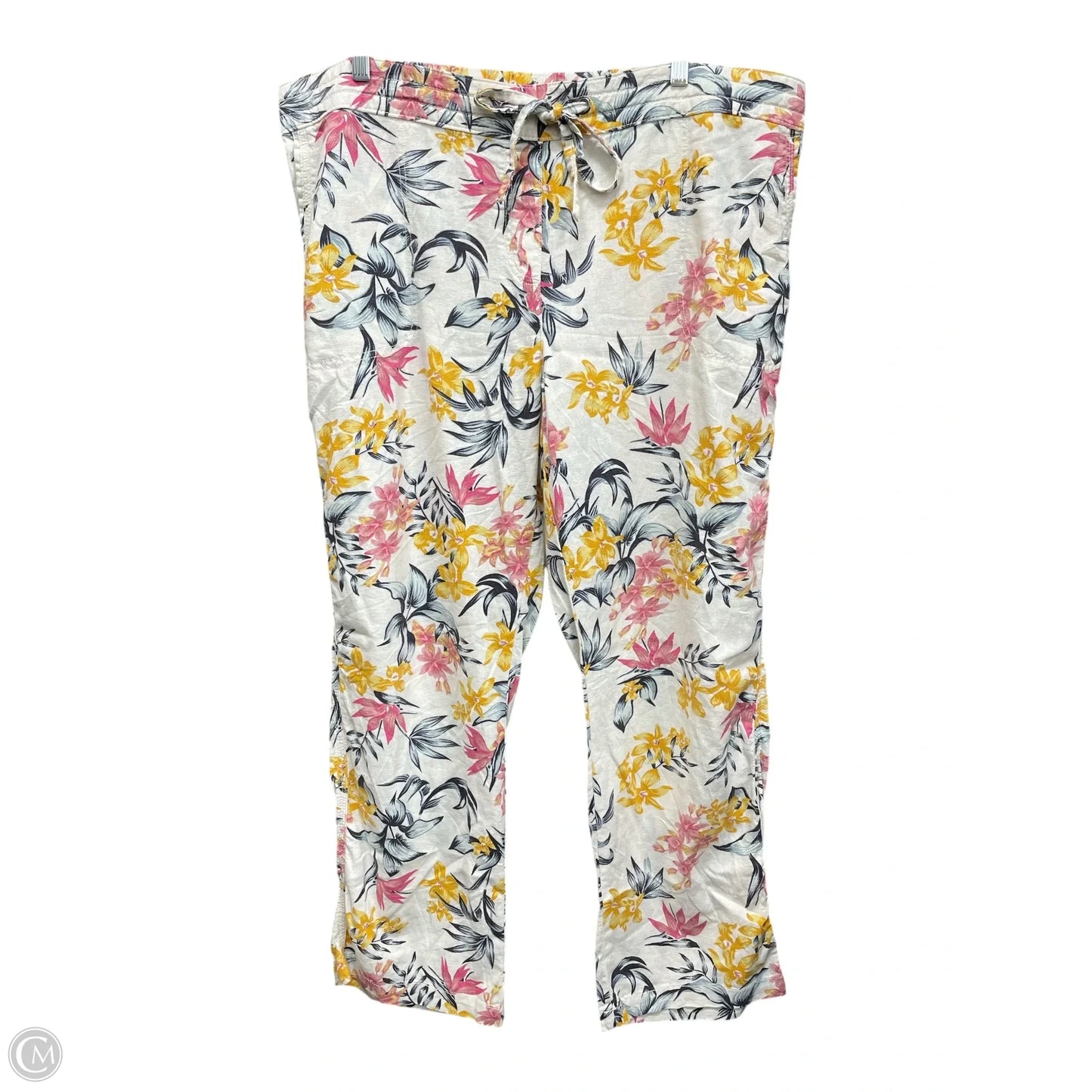 Pants Wide Leg By Dash In Tropical Print, Size: Xl