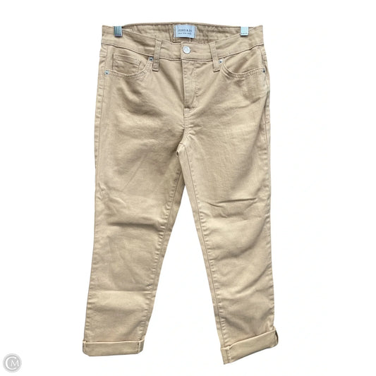 Jeans Straight By Crown And Ivy In Tan, Size: 4