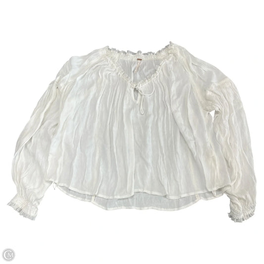 Blouse Long Sleeve By Free People In White, Size: Xs