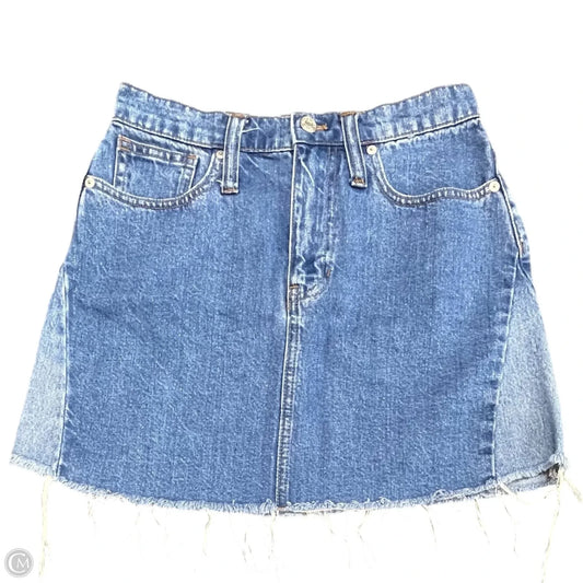 Skirt Mini & Short By Madewell In Blue Denim, Size: 0