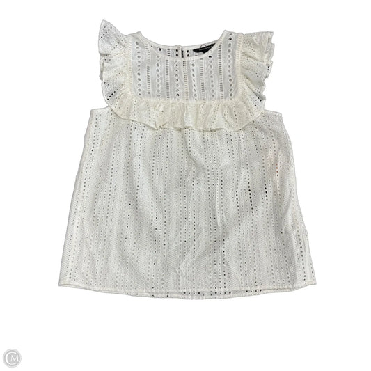 Blouse Sleeveless By Banana Republic In Cream, Size: Xs