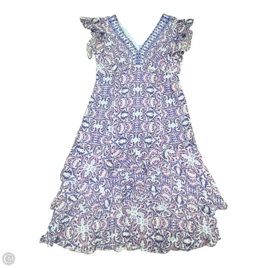 Dress Casual Midi By Nanette Lepore In Blue & Purple, Size: 12