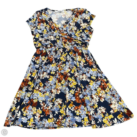 Dress Casual Short By Clothes Mentor In Floral Print, Size: Xl