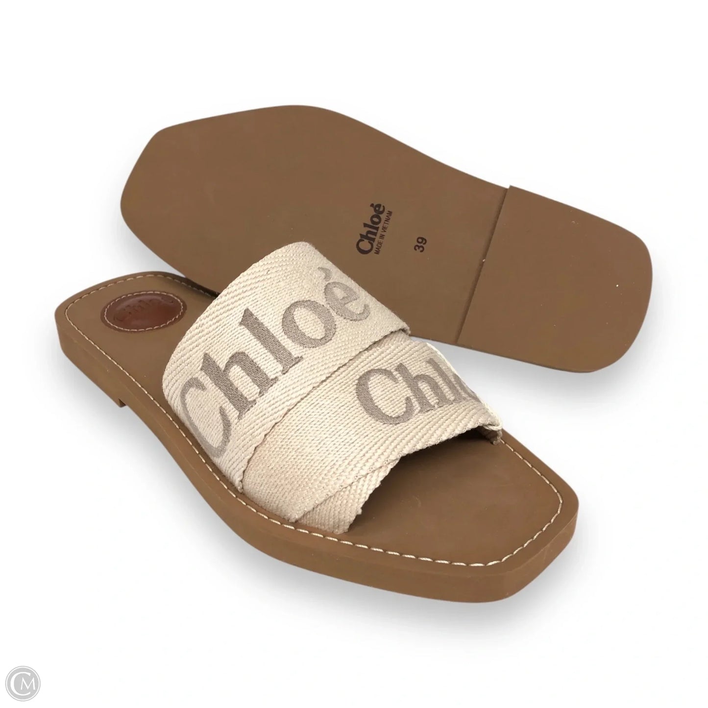 Sandals Luxury Designer By Chloe In Beige, Size: 9