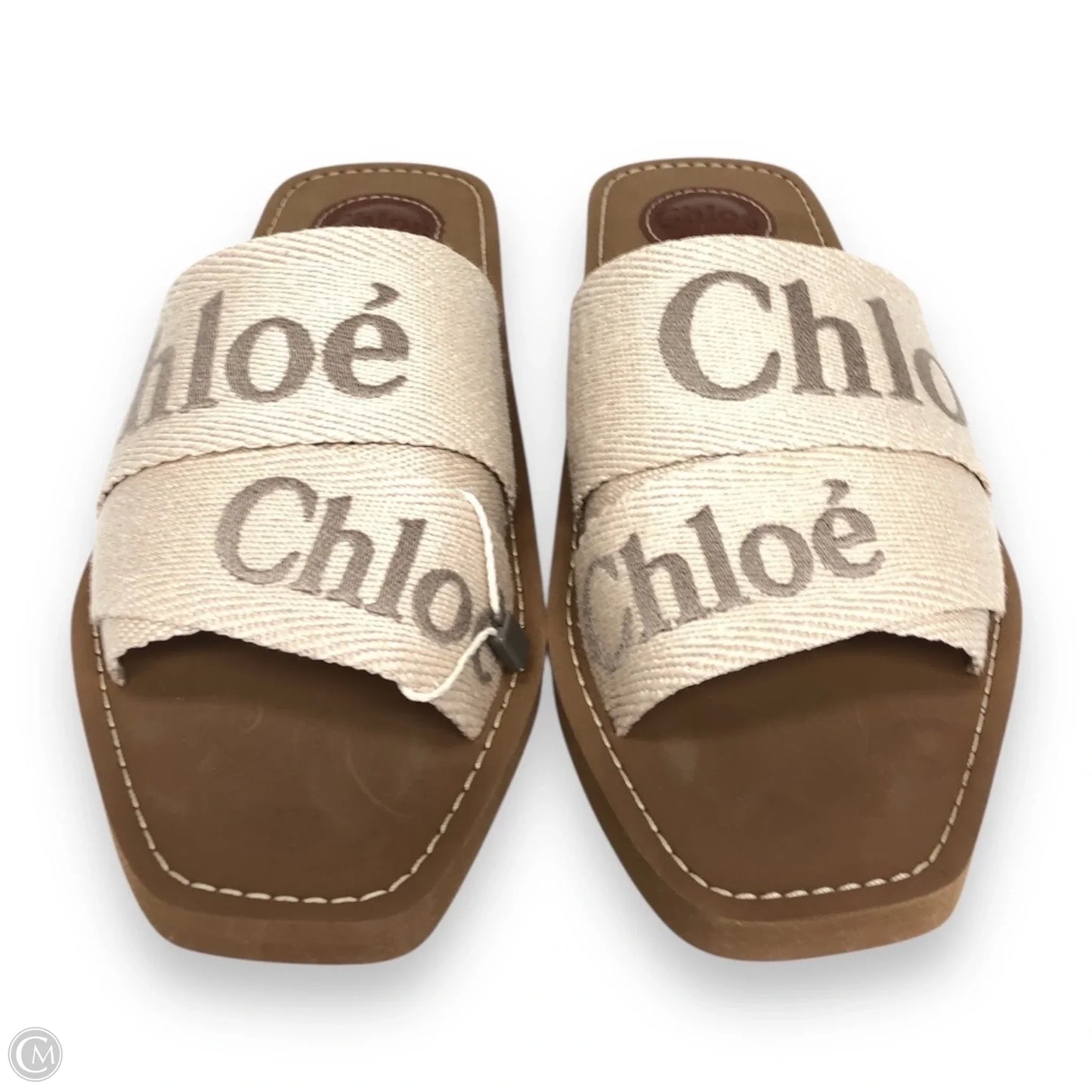 Sandals Luxury Designer By Chloe In Beige, Size: 9