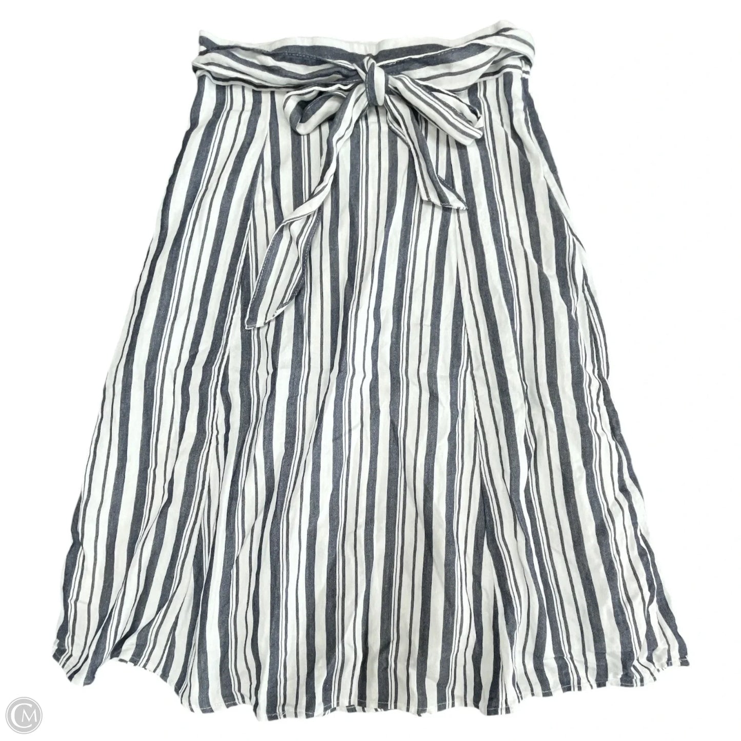 Skirt Midi By Loft In Blue & White, Size: 0