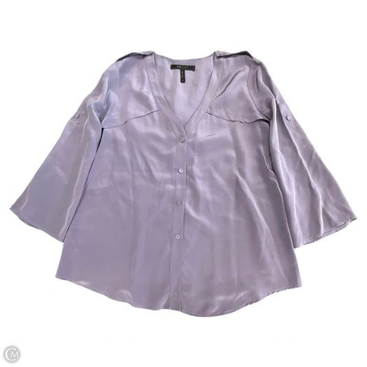 Blouse Long Sleeve By Bcbgmaxazria In Purple, Size: Xs