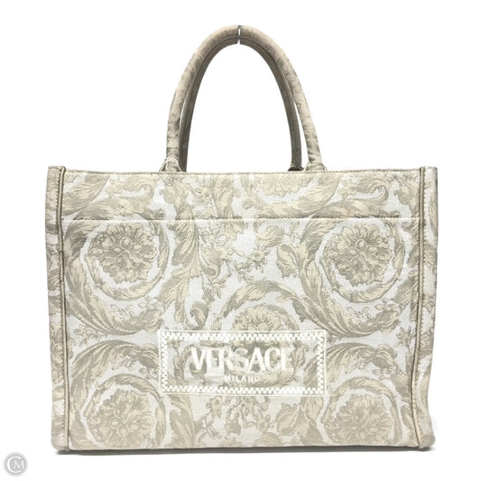 Tote Luxury Designer By Versace, Size: Medium
