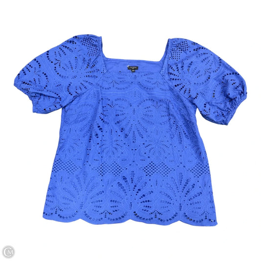 Blouse Short Sleeve By Talbots In Blue, Size: 14p