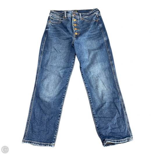 Jeans Straight By Express In Blue Denim, Size: 8
