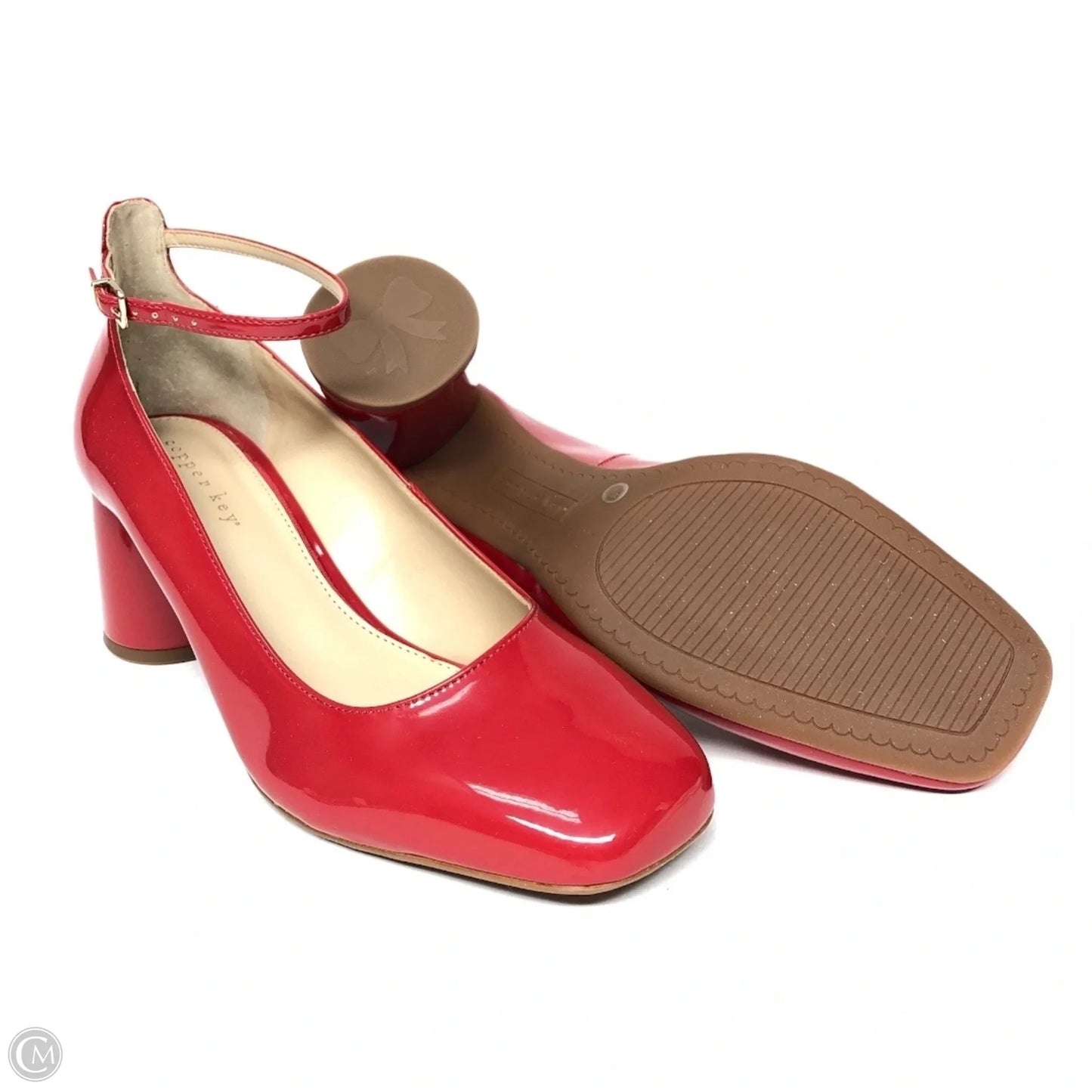 Shoes Heels Block By Copper Key In Red, Size: 9
