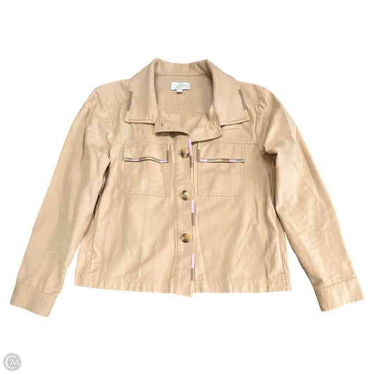 Jacket Denim By Loft In Beige, Size: S