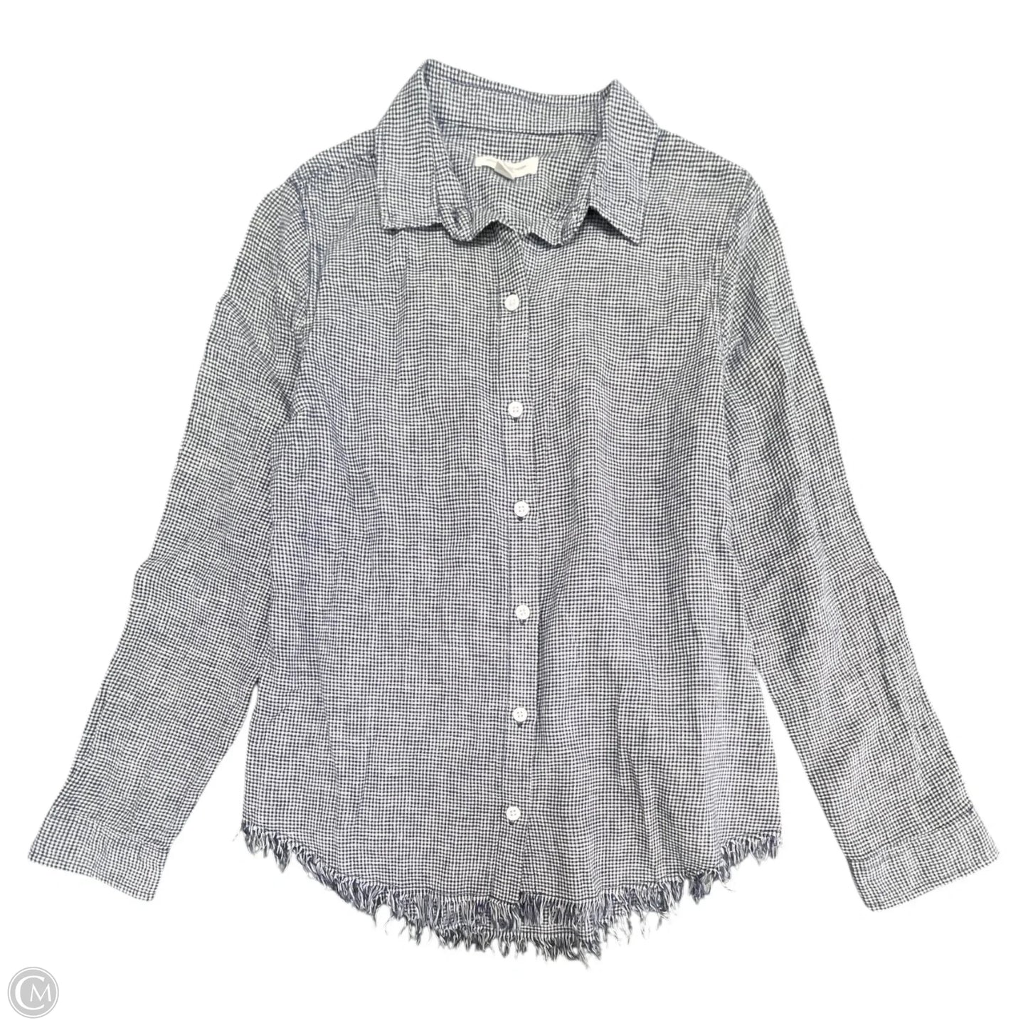 Top Long Sleeve By Beachlunchlounge In Blue & White, Size: S