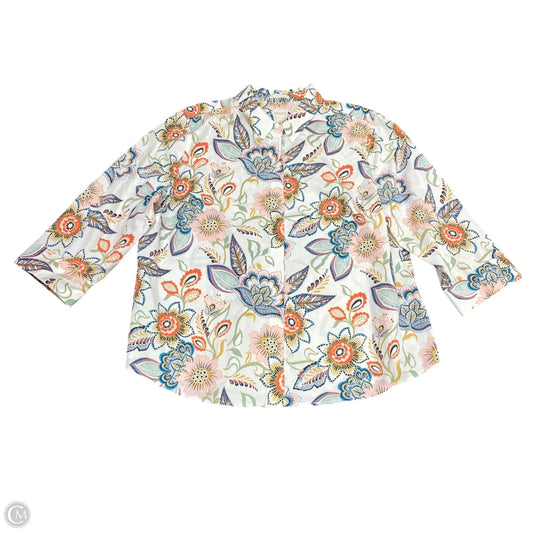 Top Long Sleeve By Chicos In Multi-colored, Size: 18