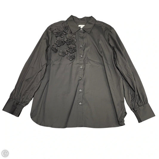 Top Long Sleeve By Chicos In Black, Size: 18