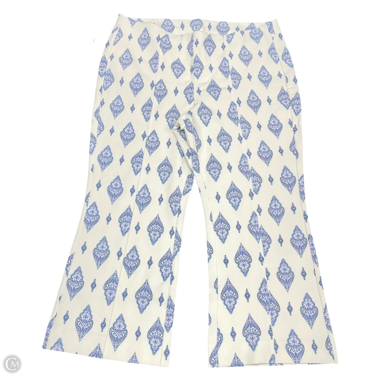 Pants Dress By Chicos In Blue & White, Size: 18