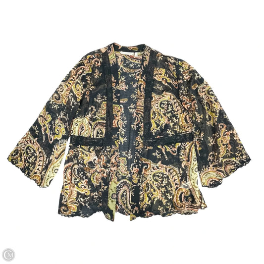 Kimono By Soft Surroundings In Black & Tan