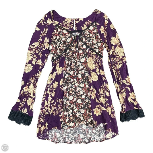Tunic Long Sleeve By Free People In Purple, Size: S