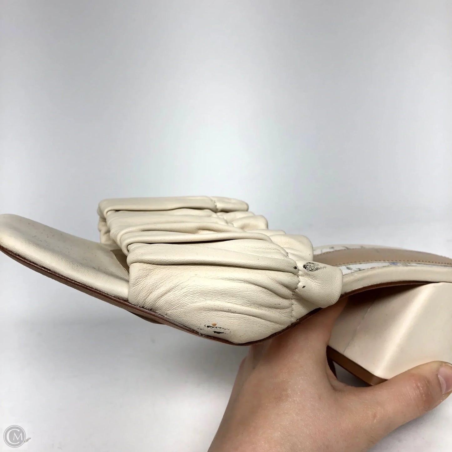 Sandals Heels Block By Antonio Melani In Cream, Size: 6