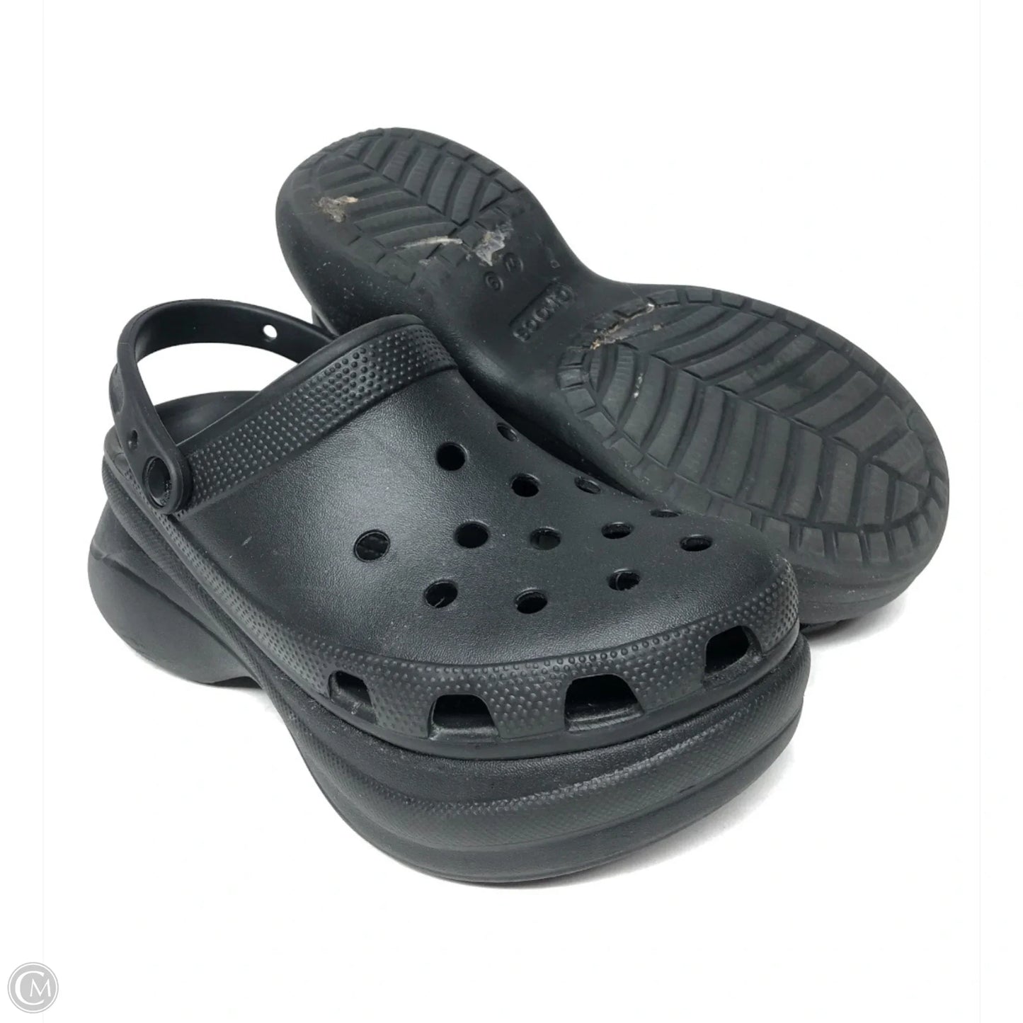 Shoes Heels Platform By Crocs In Black, Size: 9