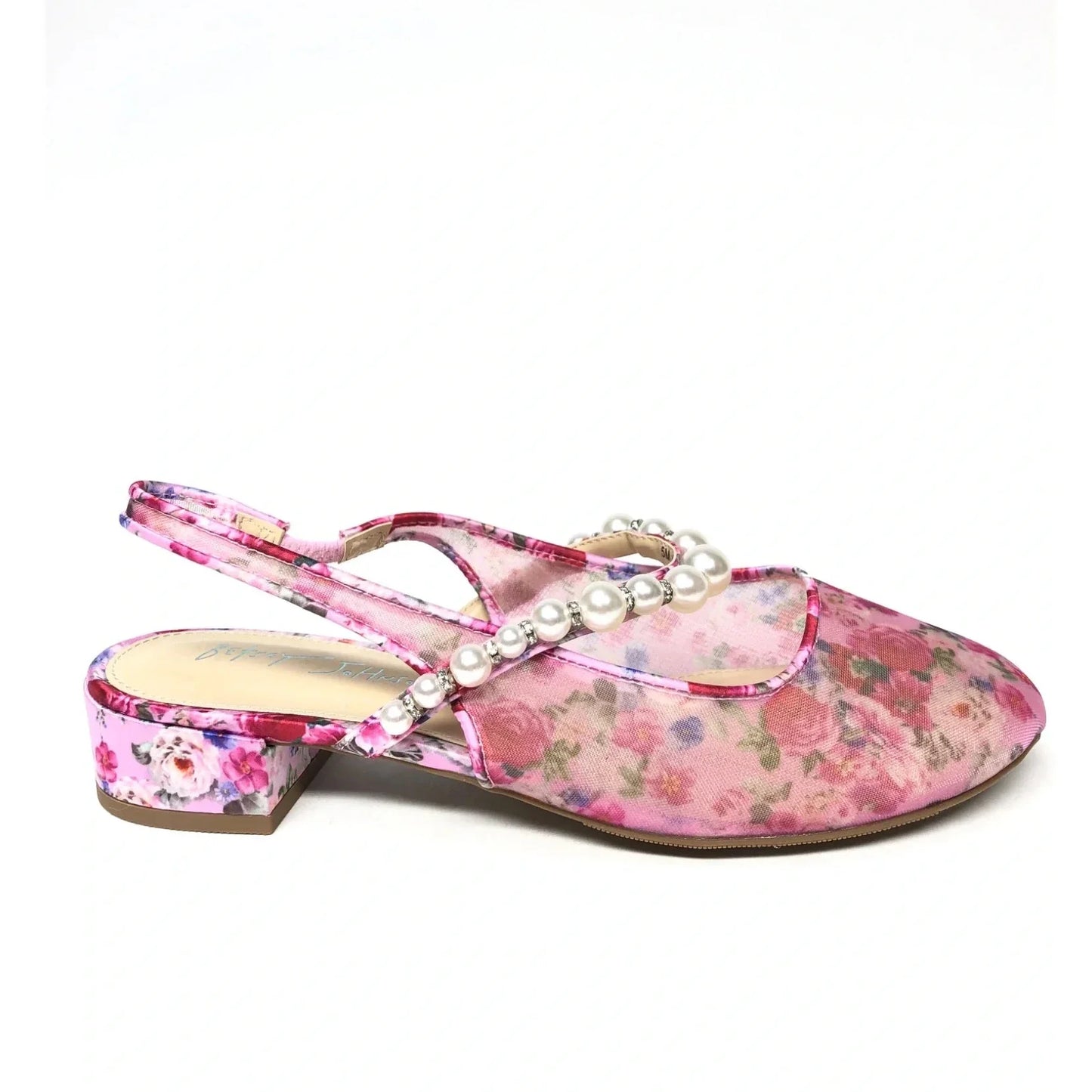 Shoes Heels Kitten By Betsey Johnson In Floral Print, Size: 5